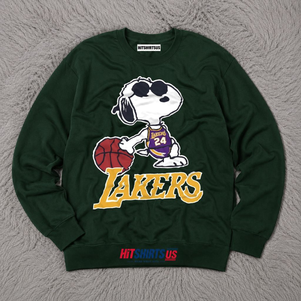 Cool Snoopy Los Angeles Lakers Youth Long Sleeve Cool Snoopy Los Angeles Lakers Youth Long Sleeve