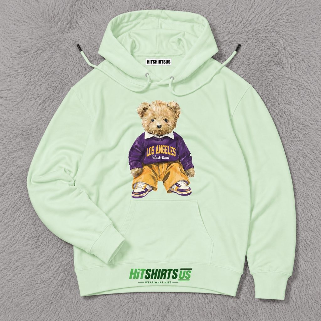Cute Lakers Teddy Bear Hoodie Cute Lakers Teddy Bear Hoodie