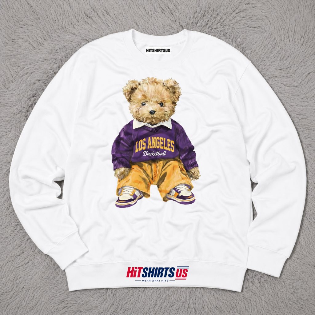 Cute Lakers Teddy Bear Long Sleeve Cute Lakers Teddy Bear Long Sleeve
