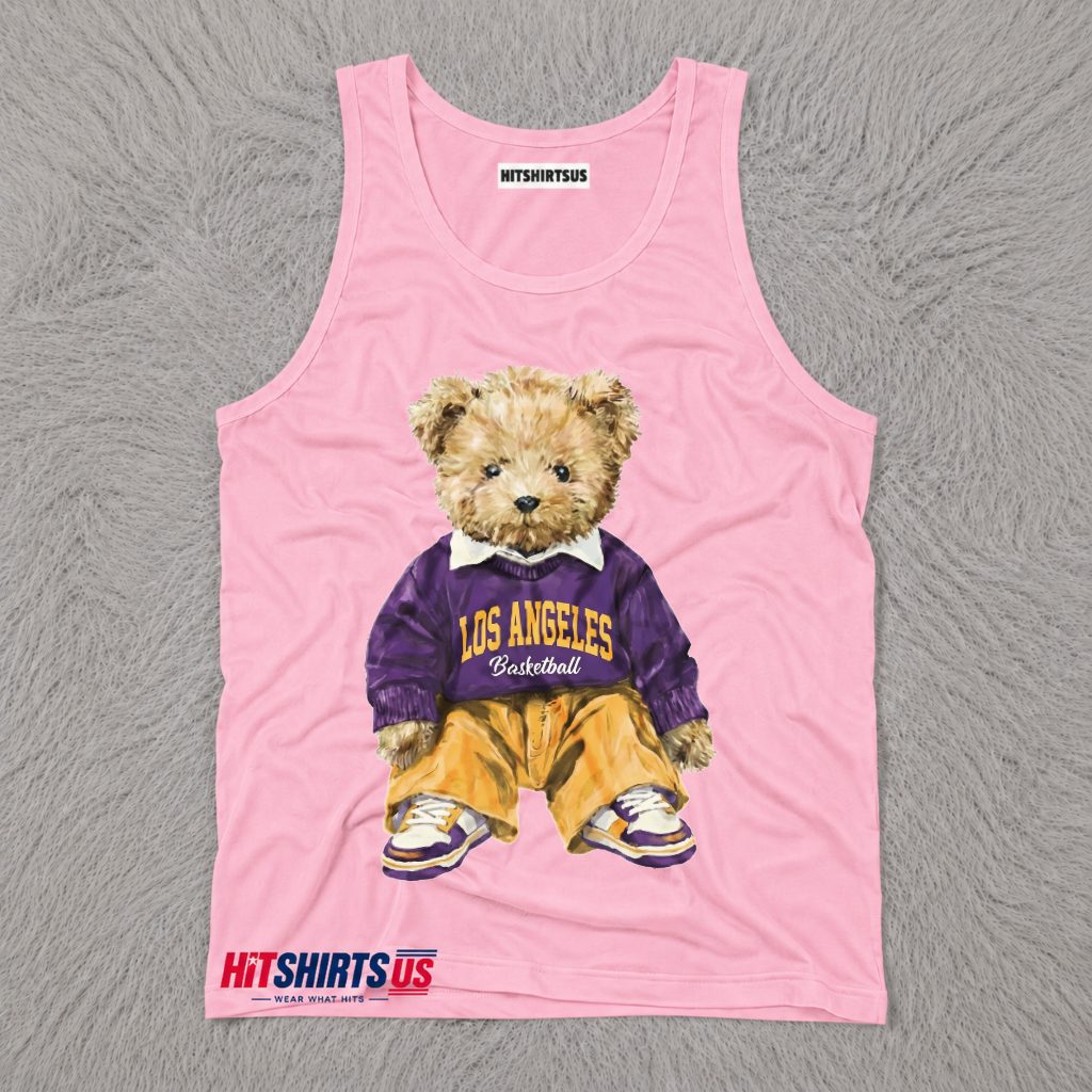 Cute Lakers Teddy Bear Tank Top Cute Lakers Teddy Bear Tank Top