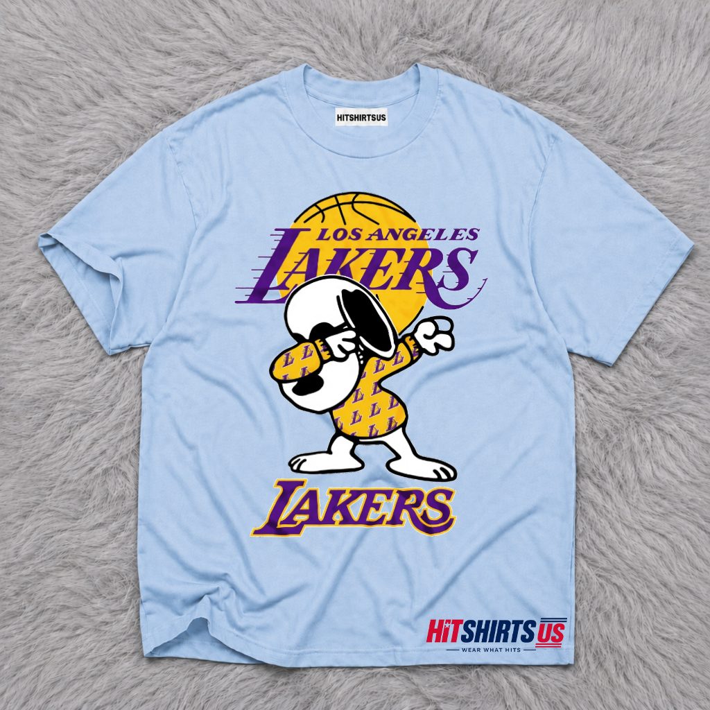 Dabbing Snoopy Los Angeles Lakers Funny T-Shirt