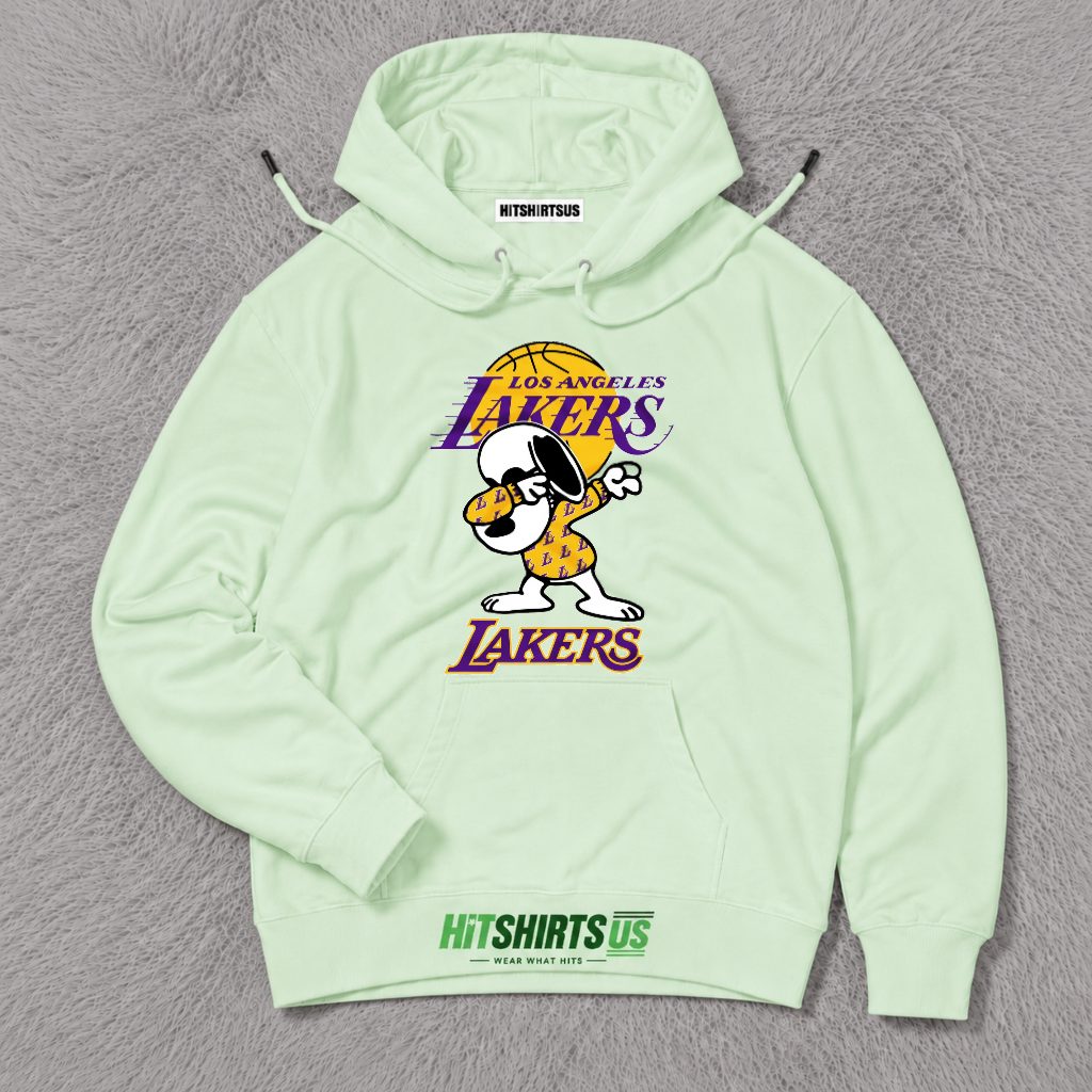 Dabbing Snoopy Los Angeles Lakers Funny Hoodie Dabbing Snoopy Los Angeles Lakers Funny Hoodie