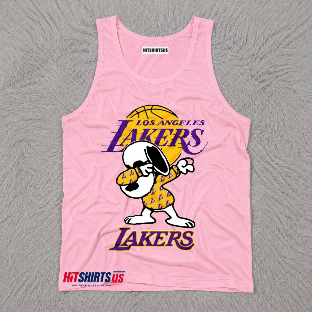 Dabbing Snoopy Los Angeles Lakers Funny Tank Top Dabbing Snoopy Los Angeles Lakers Funny Tank Top