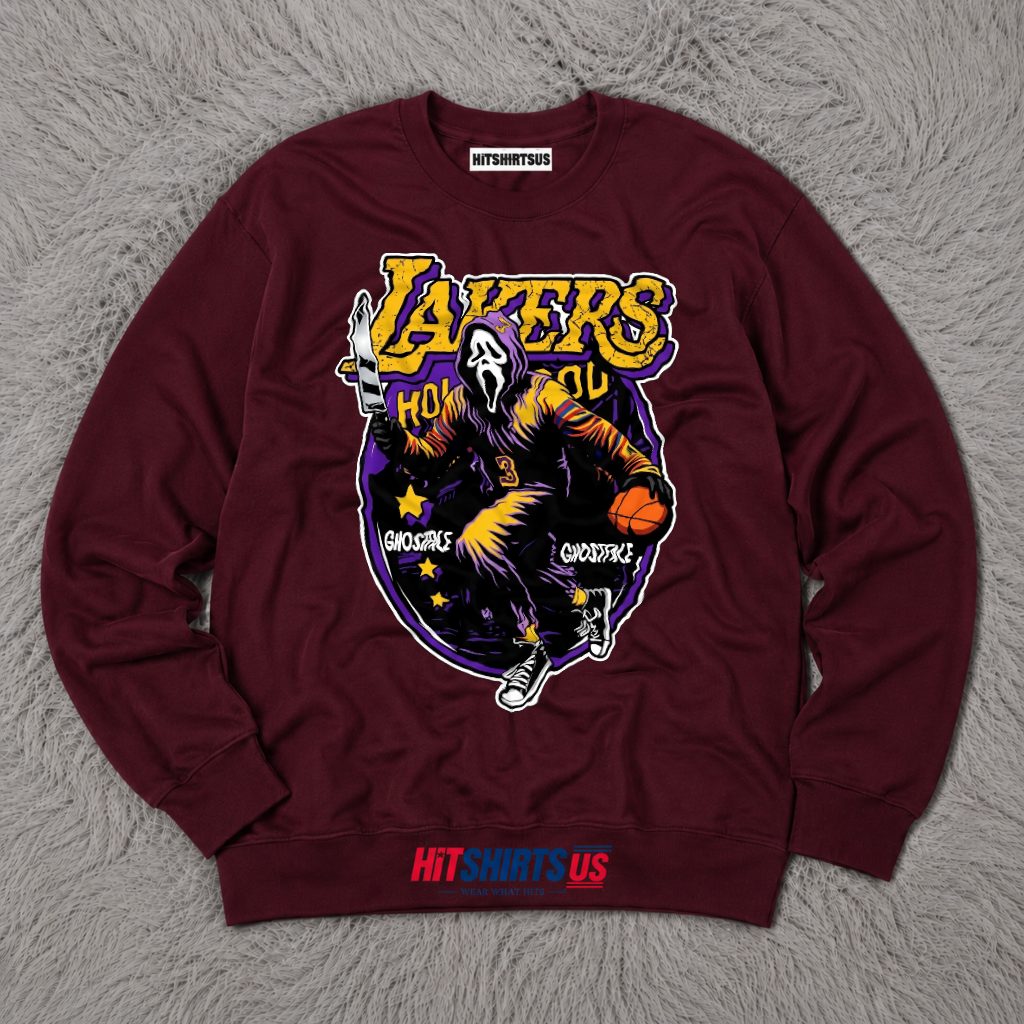 Ghostface Los Angeles Lakers Scary Long Sleeve Ghostface Los Angeles Lakers Scary Long Sleeve