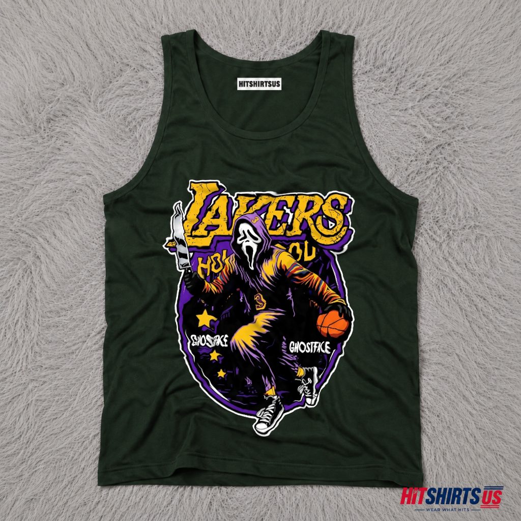 Ghostface Los Angeles Lakers Scary Tank Top Ghostface Los Angeles Lakers Scary Tank Top