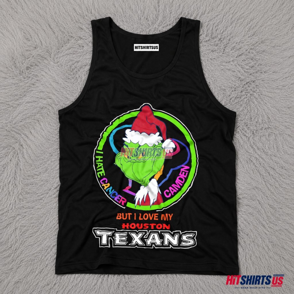 Grinch Houston Texans I Hate Cancer Awareness Christmas Tank Top Grinch Houston Texans I Hate Cancer Awareness Christmas Tank Top