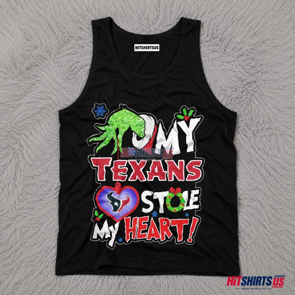 Grinch Houston Texans Stole My Heart Christmas Tank Top Grinch Houston Texans Stole My Heart Christmas Tank Top