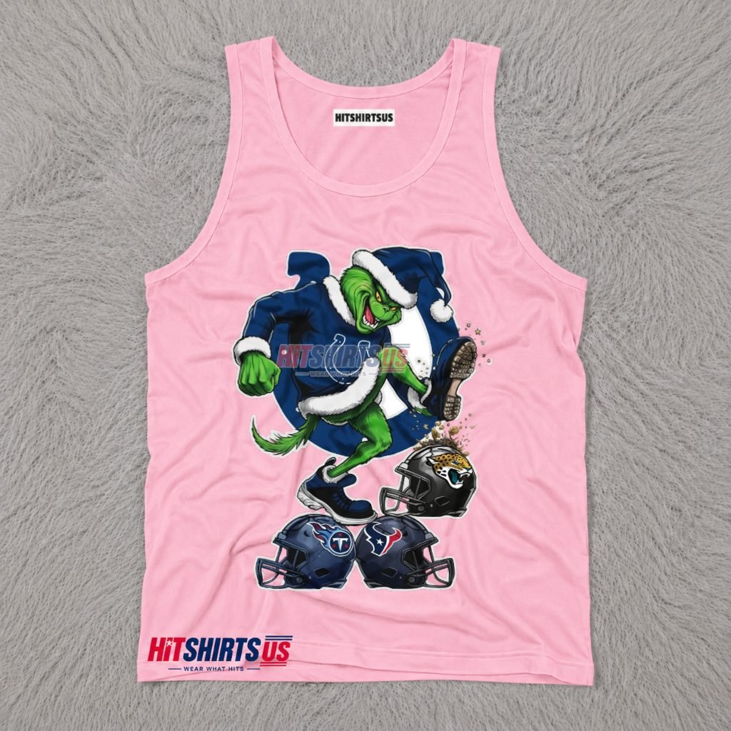 Grinch Kicking Titans Texans Jaguars Indianapolis Colts Tank Top Grinch Kicking Titans Texans Jaguars Indianapolis Colts Tank Top