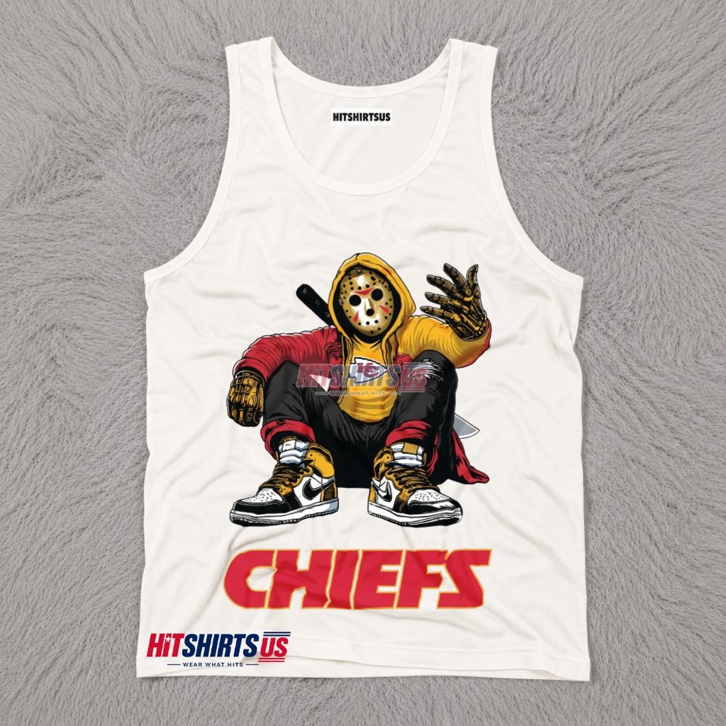 Jason Voorhees Kansas City Chiefs Sneaker Halloween Tank Top Jason Voorhees Kansas City Chiefs Sneaker Halloween Tank Top