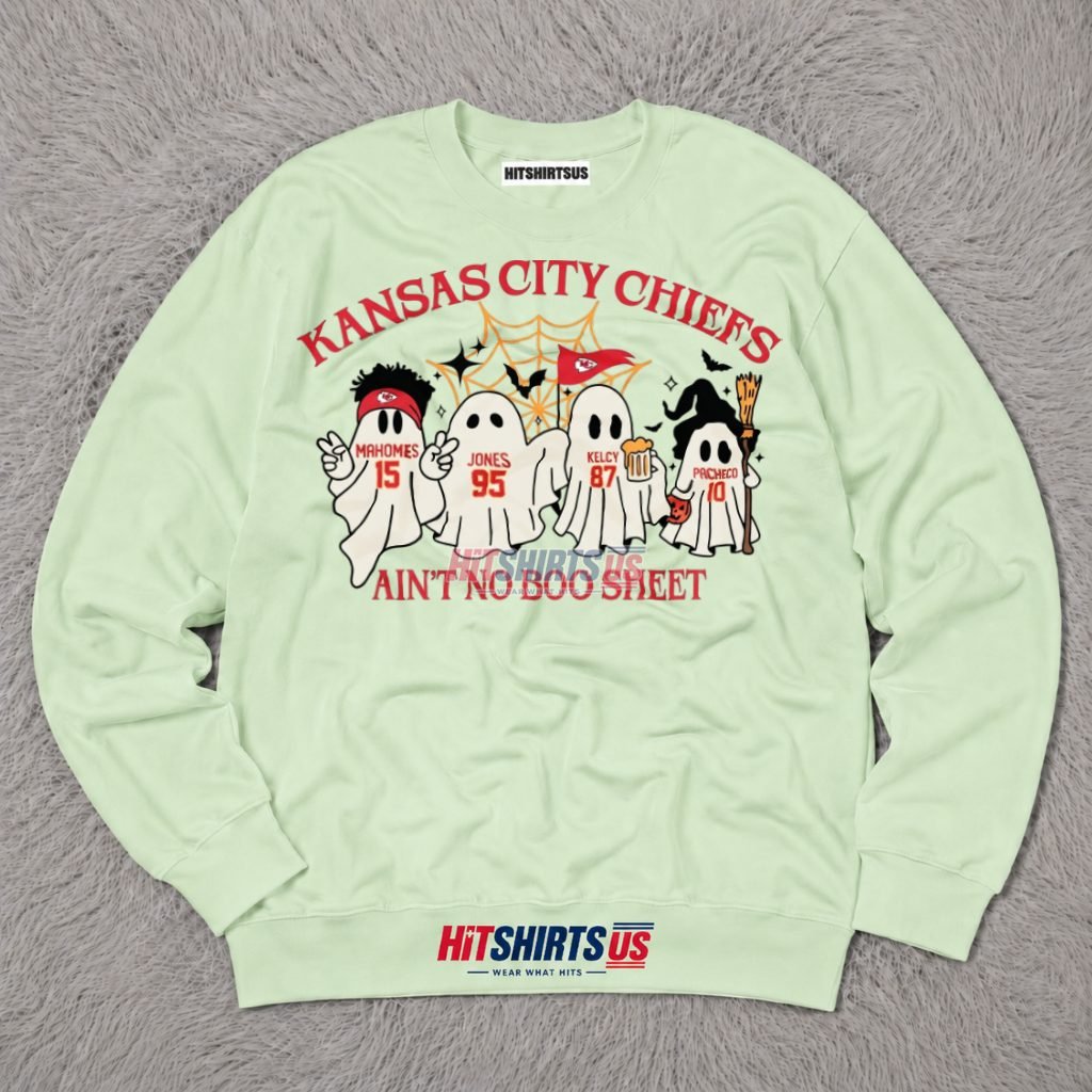 Kansas City Chiefs Ghost Squad Aint No Boo Sheet Long Sleeve Kansas City Chiefs Ghost Squad Aint No Boo Sheet Long Sleeve