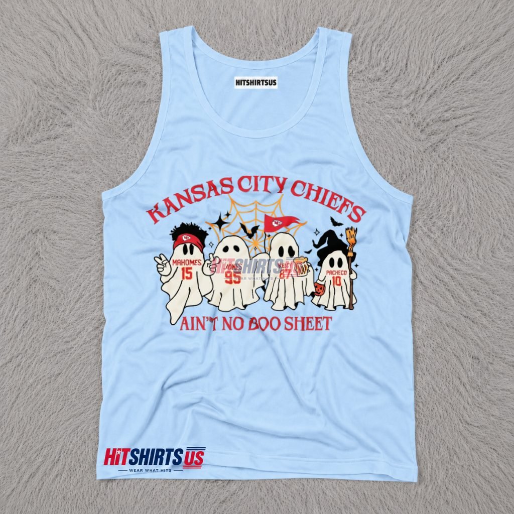 Kansas City Chiefs Ghost Squad Aint No Boo Sheet Tank Top Kansas City Chiefs Ghost Squad Aint No Boo Sheet Tank Top