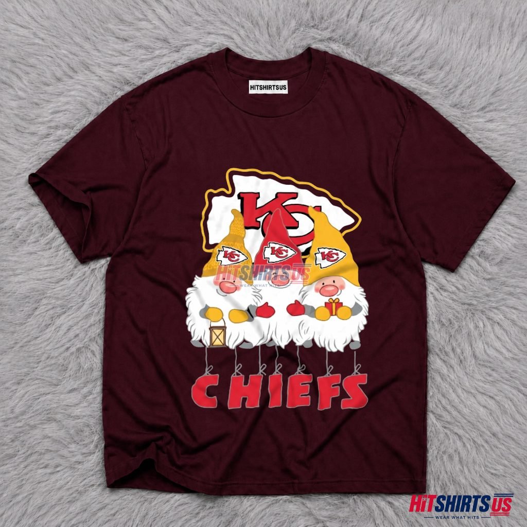 Kansas City Chiefs Gnomes Trio Christmas Fan T-Shirt