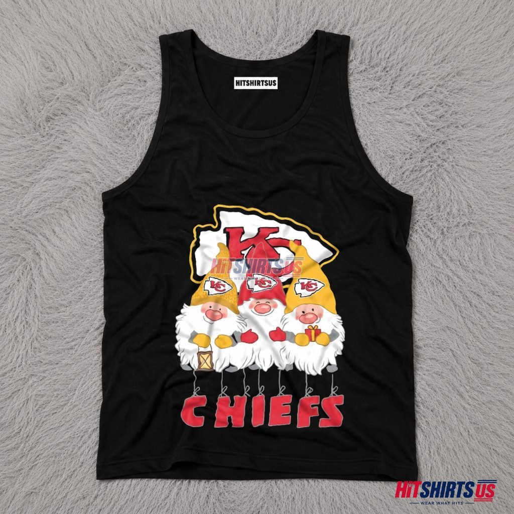 Kansas City Chiefs Gnomes Trio Christmas Fan Tank Top Kansas City Chiefs Gnomes Trio Christmas Fan Tank Top