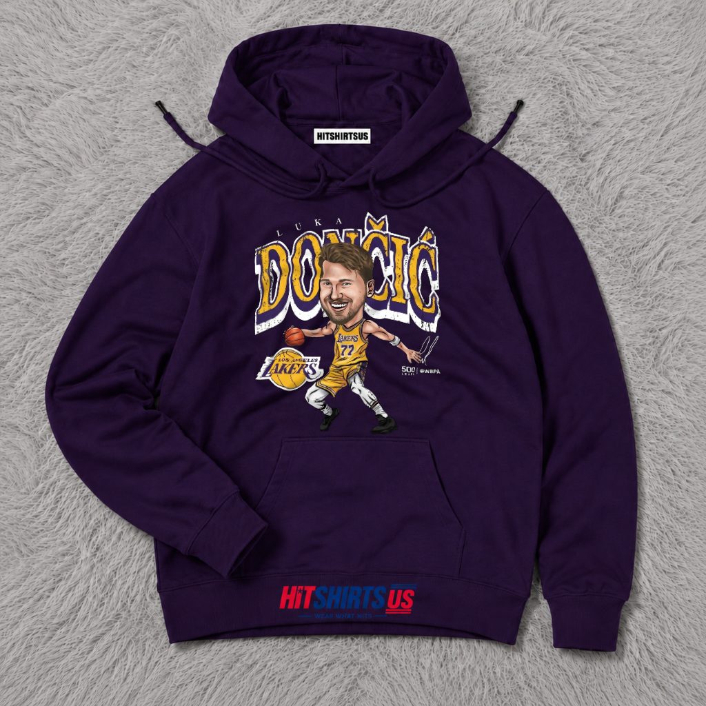 Luka Doncic Los Angeles Lakers Cartoon Hoodie Luka Doncic Los Angeles Lakers Cartoon Hoodie