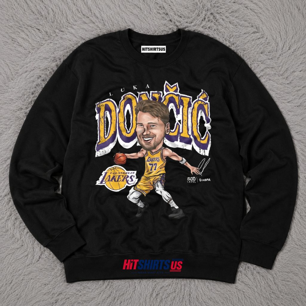 Luka Doncic Los Angeles Lakers Cartoon Long Sleeve Luka Doncic Los Angeles Lakers Cartoon Long Sleeve