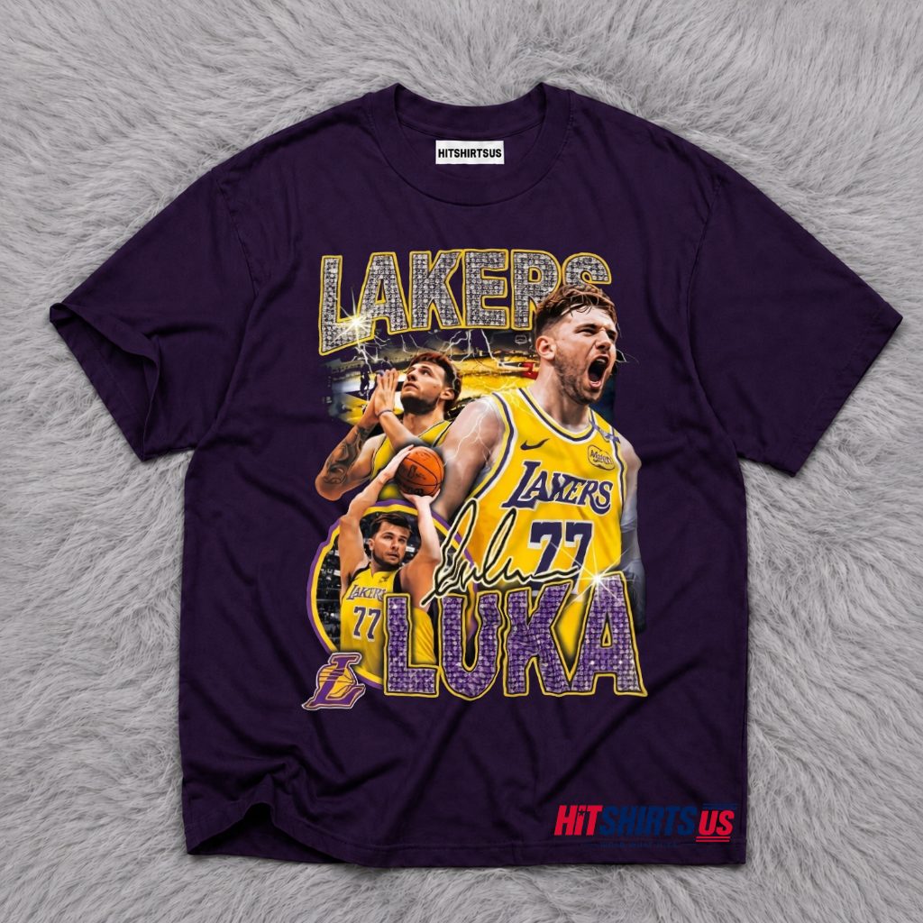 Luka Doncic Los Angeles Lakers Rhinestone Bling T-Shirt