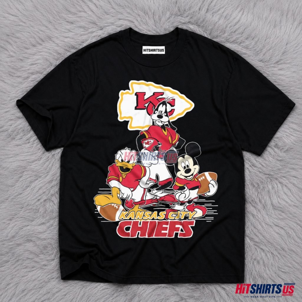 Mickey Donald Goofy Kansas City Chiefs Football T-Shirt