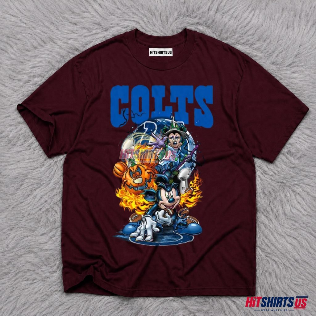 Mickey Minnie Halloween Pumpkin Indianapolis Colts T-Shirt