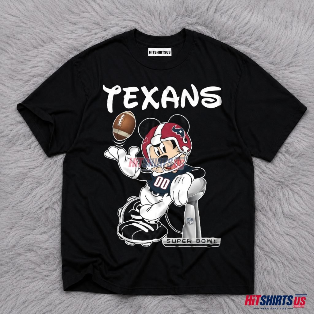 Mickey Mouse Houston Texans Super Bowl Fan T-Shirt