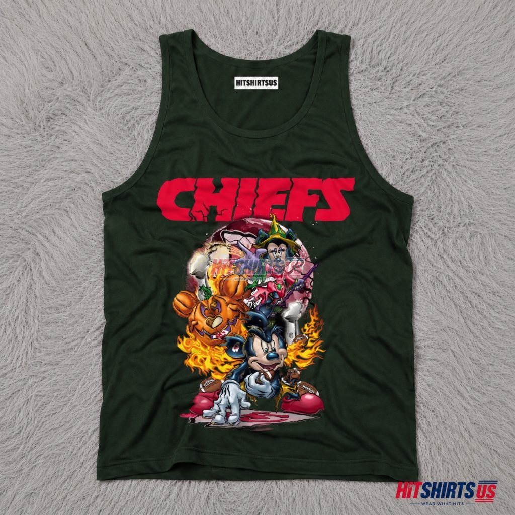 Mickey Mouse Kansas City Chiefs Halloween Fire Tank Top Mickey Mouse Kansas City Chiefs Halloween Fire Tank Top
