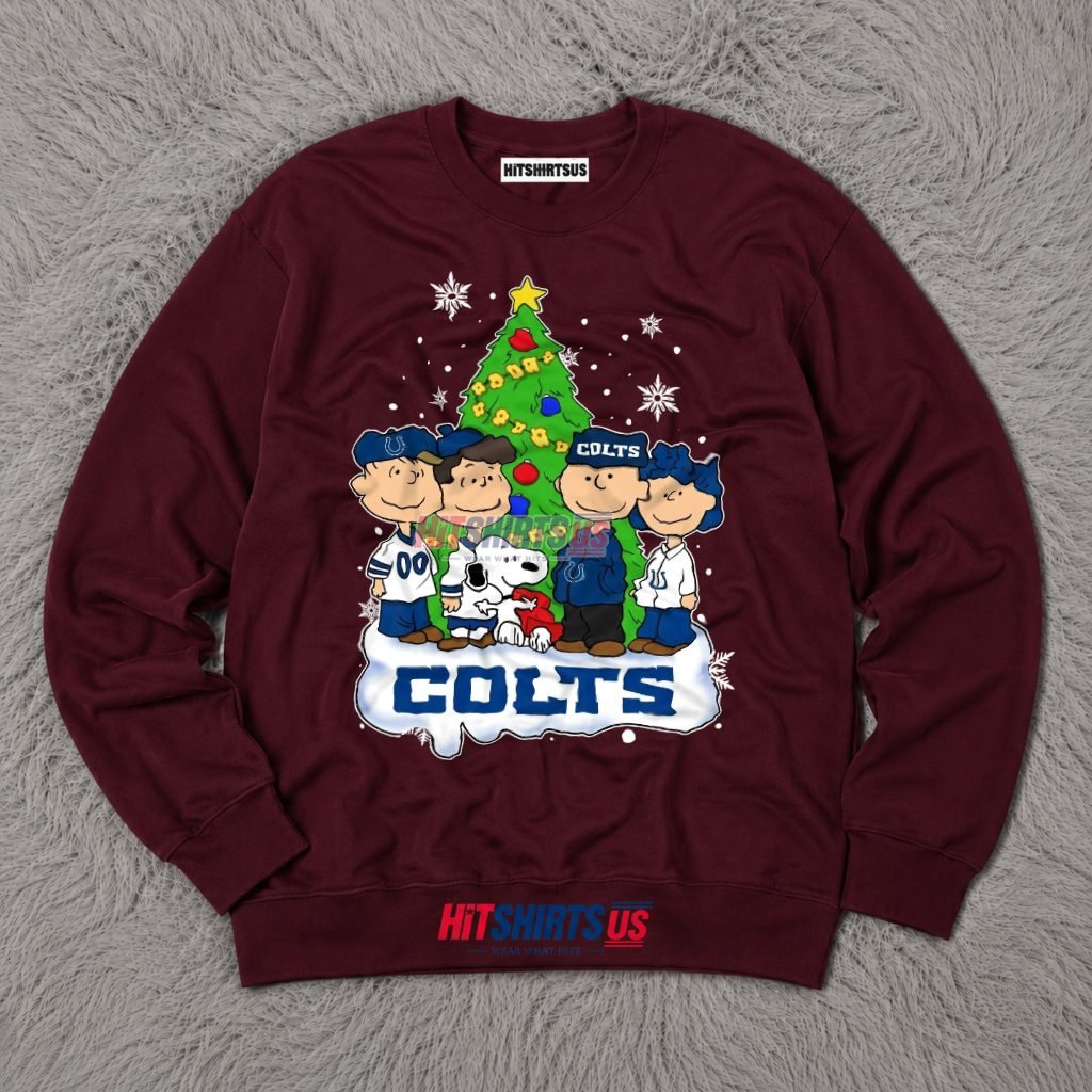 Peanuts Snoopy Indianapolis Colts Christmas Tree Long Sleeve Peanuts Snoopy Indianapolis Colts Christmas Tree Long Sleeve