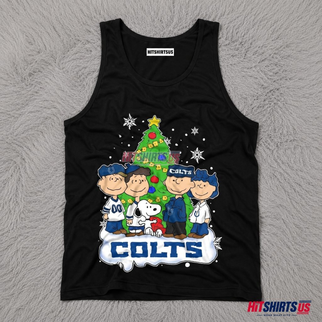 Peanuts Snoopy Indianapolis Colts Christmas Tree Tank Top Peanuts Snoopy Indianapolis Colts Christmas Tree Tank Top