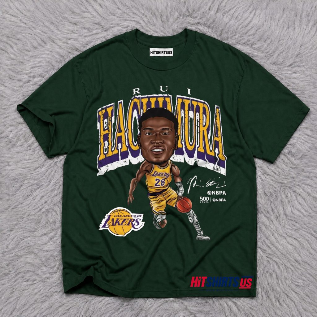 Rui Hachimura Los Angeles Lakers Cartoon Graphic T-Shirt
