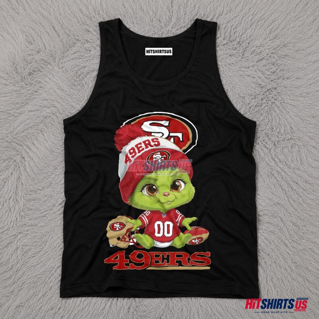 San Francisco 49Ers Baby Grinch Football Jersey Tank Top San Francisco 49Ers Baby Grinch Football Jersey Tank Top