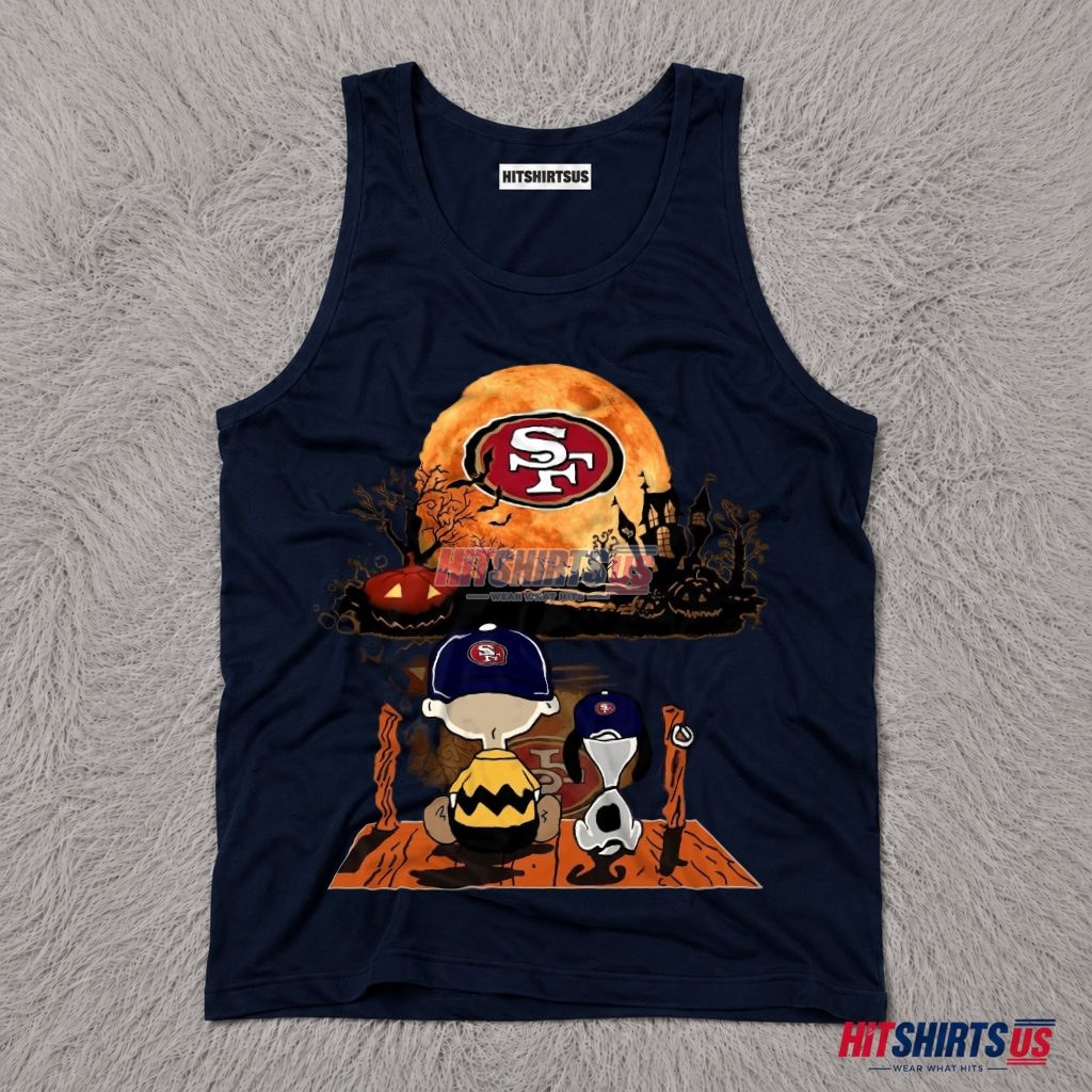 San Francisco 49Ers Charlie Brown Snoopy Halloween Tank Top San Francisco 49Ers Charlie Brown Snoopy Halloween Tank Top