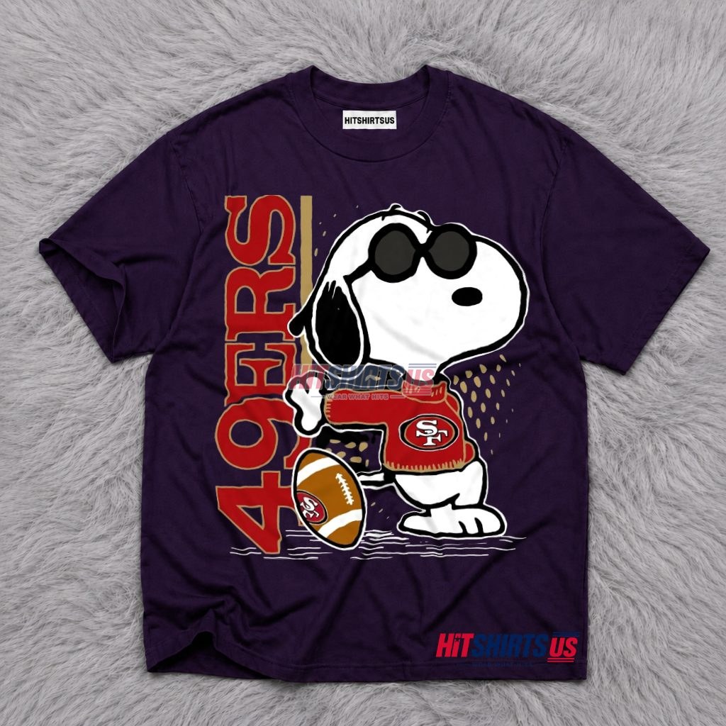 San Francisco 49Ers Cool Snoopy Football T-Shirt
