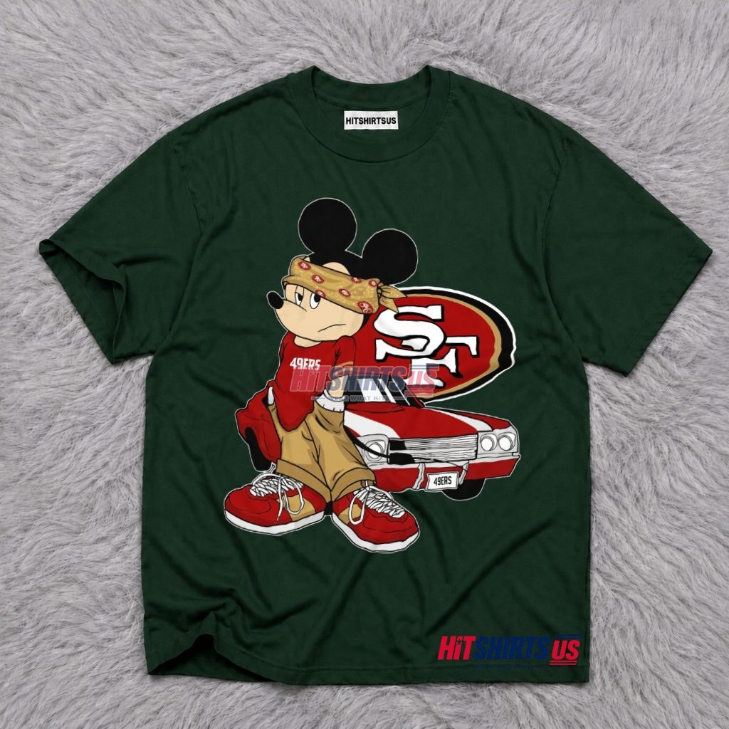 San Francisco 49Ers Gangster Mickey Classic Car T-Shirt