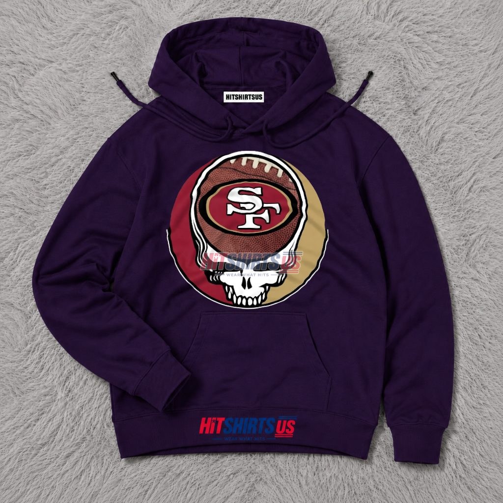 San Francisco 49Ers Grateful Dead Skull Hoodie San Francisco 49Ers Grateful Dead Skull Hoodie