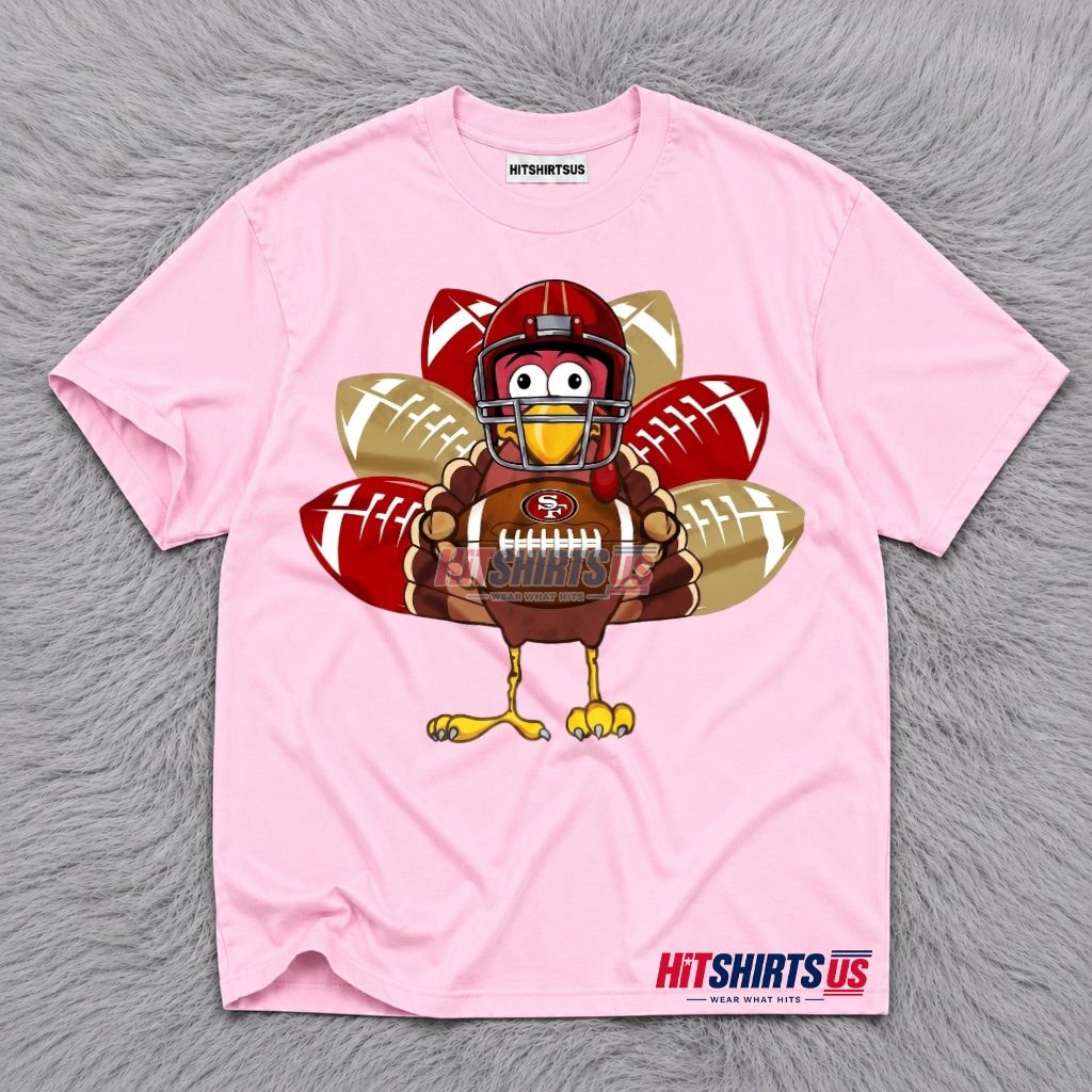 San Francisco 49Ers Thanksgiving Turkey Football T-Shirt