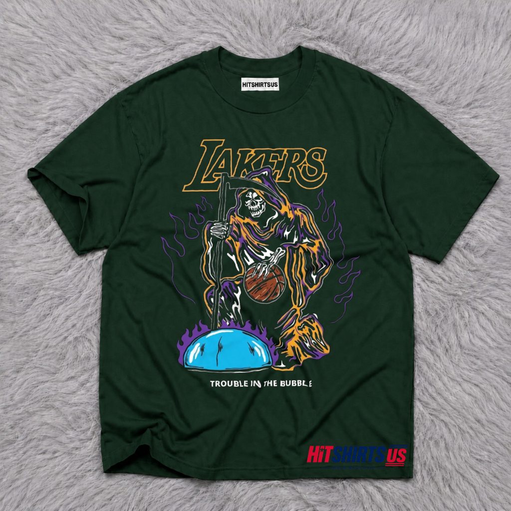 Skeleton Horror Los Angeles Lakers T-Shirt