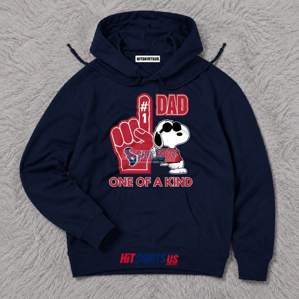 Snoopy Houston Texans Dad One Of A Kind Hoodie Snoopy Houston Texans Dad One Of A Kind Hoodie