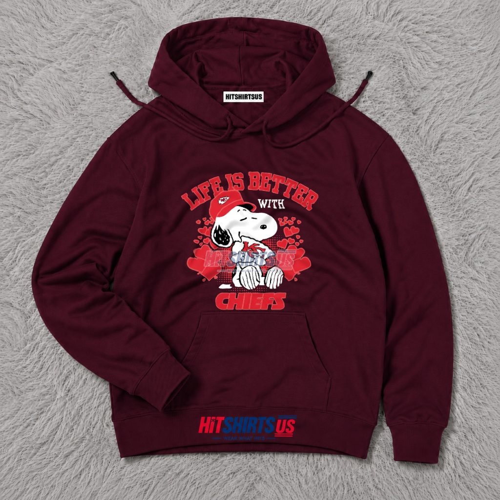 Snoopy Life Is Better With Kansas City Chiefs Hoodie Snoopy Life Is Better With Kansas City Chiefs Hoodie