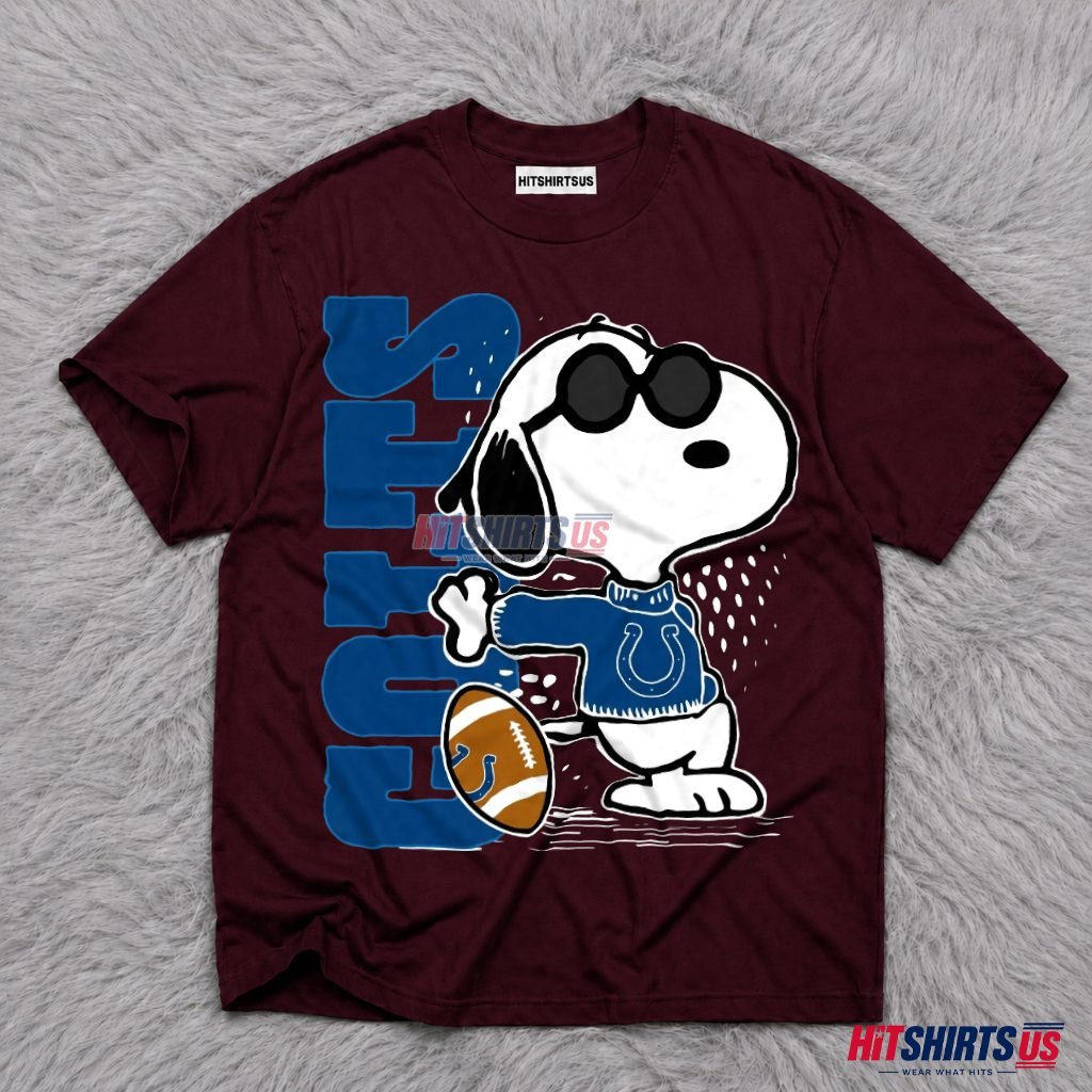 Snoopy Sunglasses Indianapolis Colts Football Fan T-Shirt