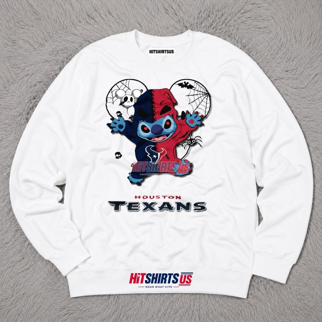Stitch Houston Texans Halloween Spider Long Sleeve Stitch Houston Texans Halloween Spider Long Sleeve